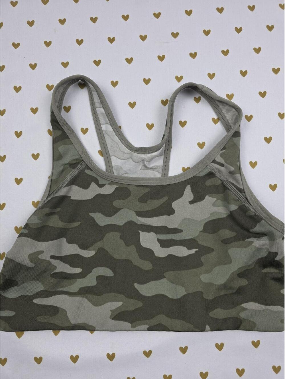 Victorias Secret Pink active Camo Camouflage Sports Bra Bralette Bra Top Tank